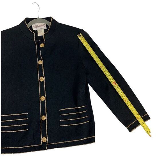 VINTAGE Castleberry Chanel Like Gold Button Knit Jacket - Picture 6 of 9